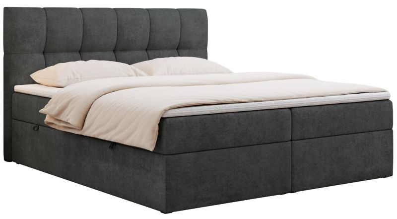 Łóżko kontynentalne MKS Meble RICO 160x200 H3 Ciemnoszary struktura 1szt.