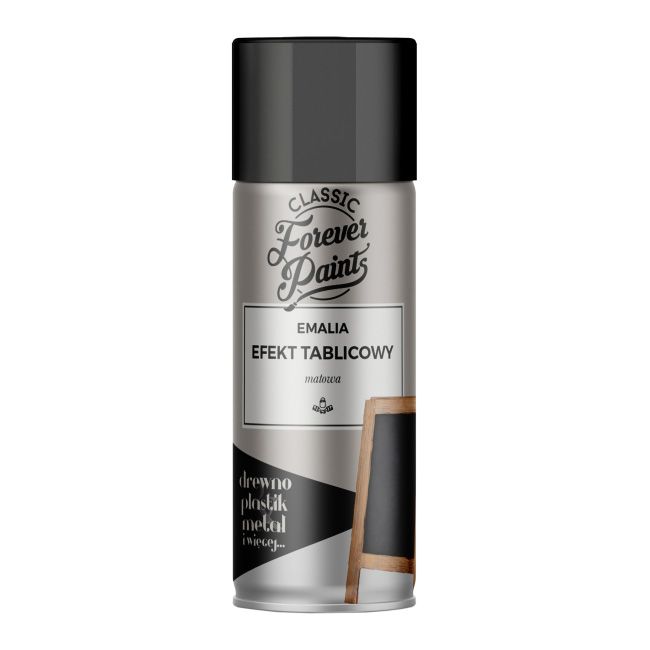 Emalia efekt tablicowy Forever Paints 400 ml czarna