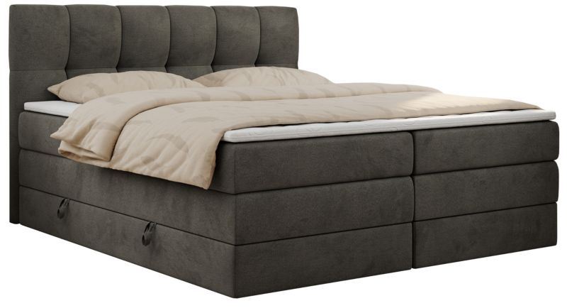 Łóżko kontynentalne MKS Meble FAST KING 160x200 H3/H4 Ciemnoszary welvet 1szt.