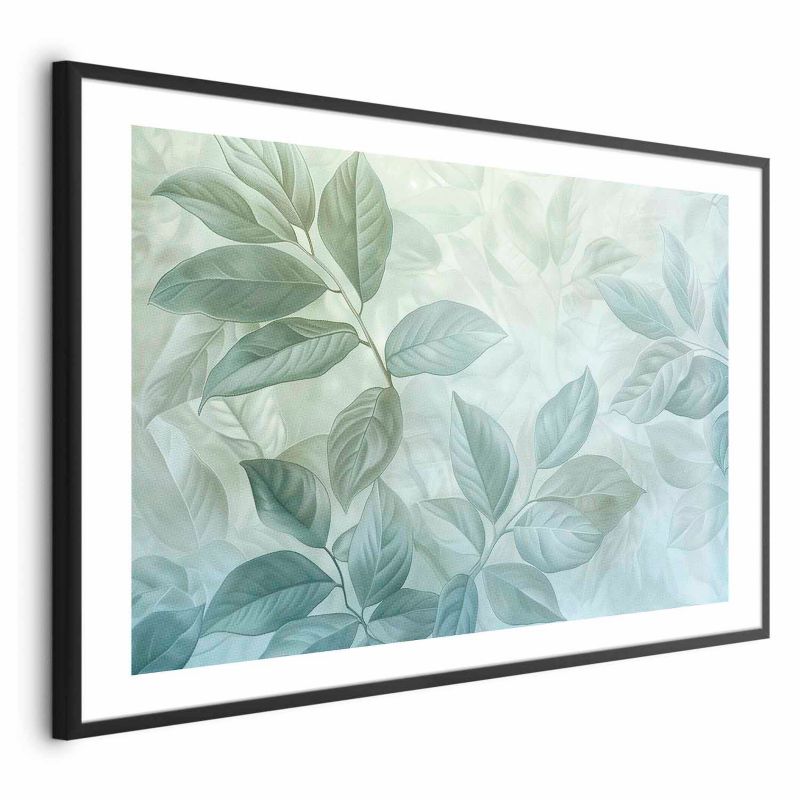 Plakat Artgeist Miętowe liście 42x29,7 cm z ramą czarną 1 szt