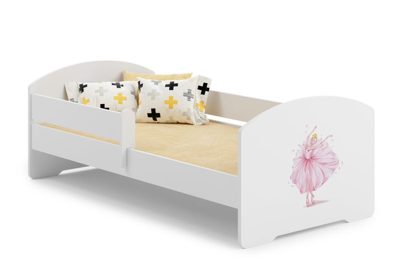 Łożko dziecięce Kobi LUK z barierką 160x80 Kobi Księżniczka w koronie 1 szt.