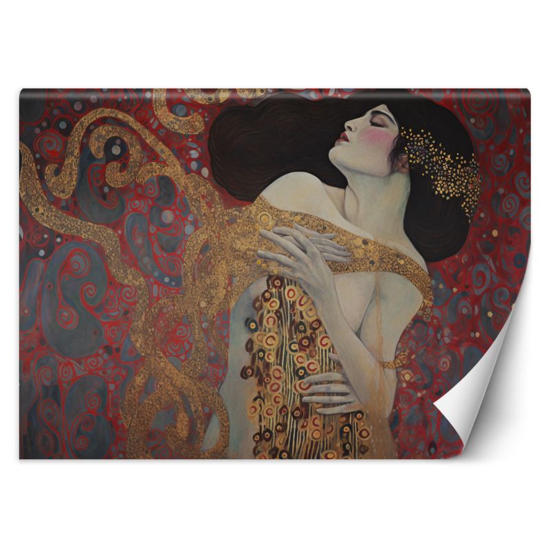 Fototapeta Feeby Kobieta czerwona abstrakcja - G. Klimt 450x315 1 szt