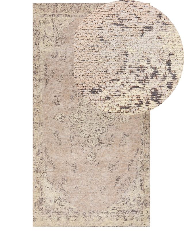 Dywan bawełniany 80 x 150 cm beżowy Matarim 1 szt.