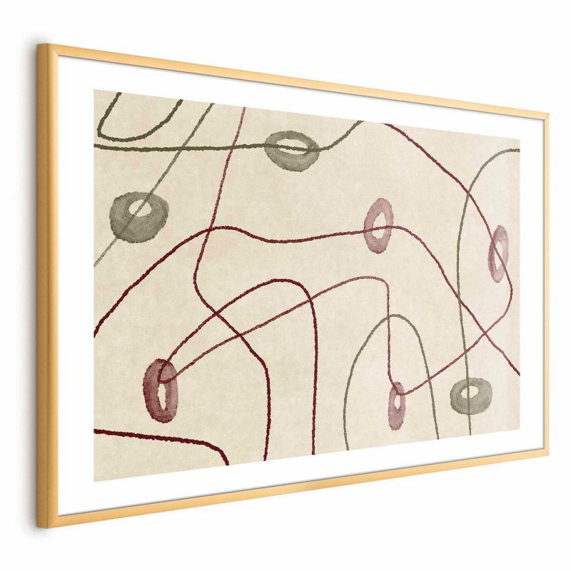 Plakat Artgeist Kształty 90x60 cm z ramą złotą 1 szt