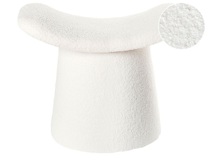 Puf Riddle Złamana biel Sztuczne futro 38 cm 57 cm 1 szt.