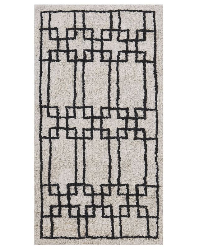 Dywan bawełniany 80 x 150 cm beżowy Turhal 1 szt.