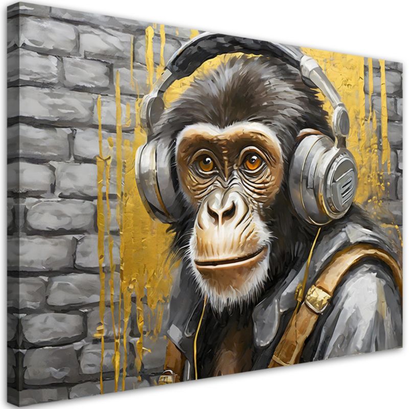 Obraz do salonu Feeby Małpa Muzyka Zwierzęta 90x60 cm 1szt