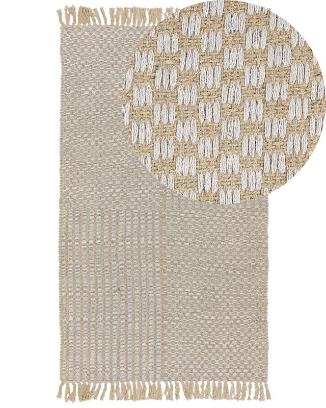Dywan z juty 80 x 150 cm beżowy Adabag 1 szt.