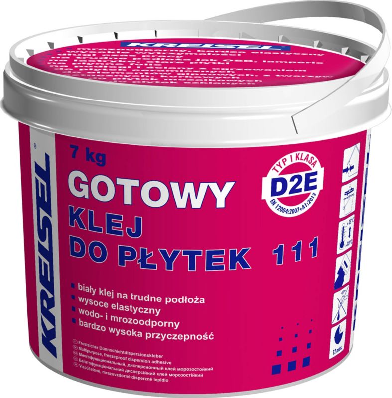 Klej dyspersyjny Kreisel 111 gotowy 7 kg biały