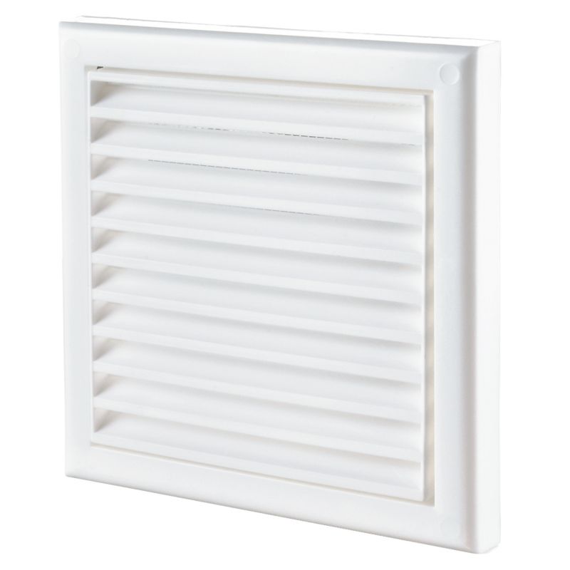 Kratka wentylacyjna żaluzjowa Vents 154 x 154 mm biała