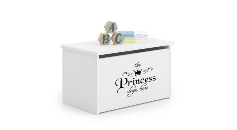 Skrzynia na zabawki Kobi Daria biała z nadrukiem Princess 1 szt.