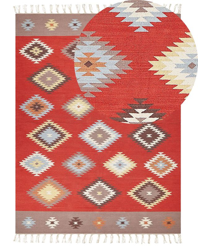 Dywan bawełniany kilim 160 x 230 cm wielokolorowy Lorut 1 szt.