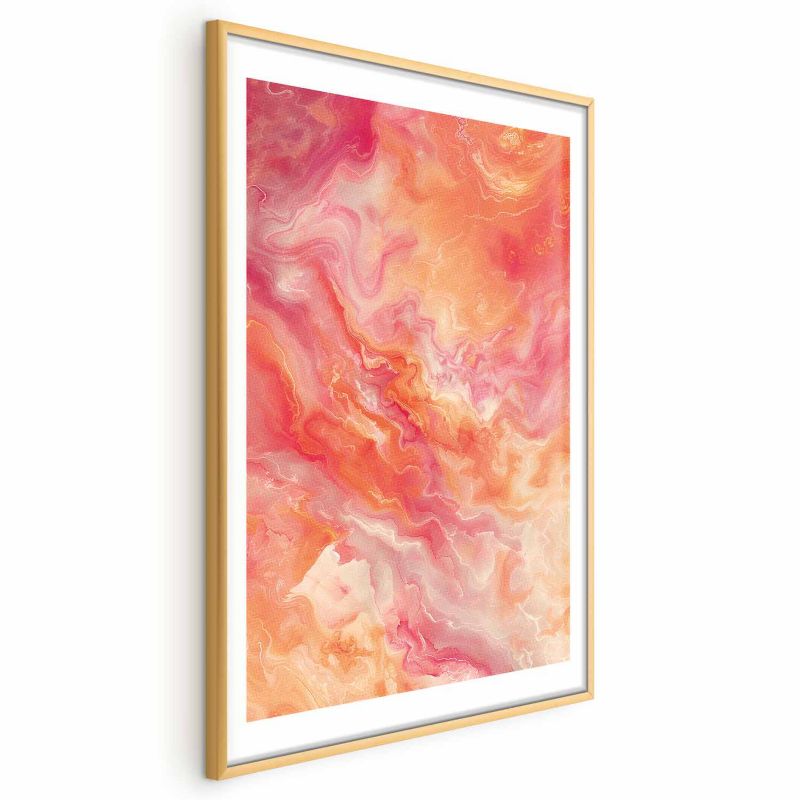 Plakat Artgeist Płomienne Barwy 21x30 cm z ramą złotą 1 szt