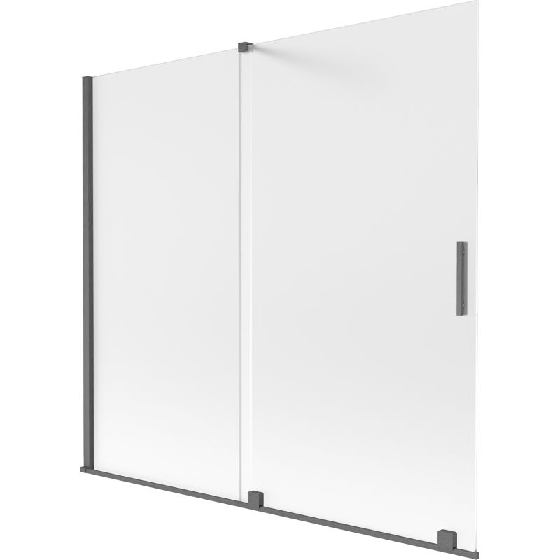 Parawan nawannowy rozsuwany Mexen Velar szron gun gray 170x150 1 szt.
