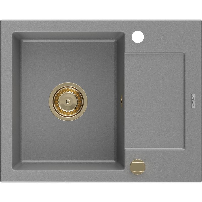 Zlewozmywak wpuszczany Mexen Enzo 1-komorowy szary 576x465 mm - 6506571005-71 1 szt.