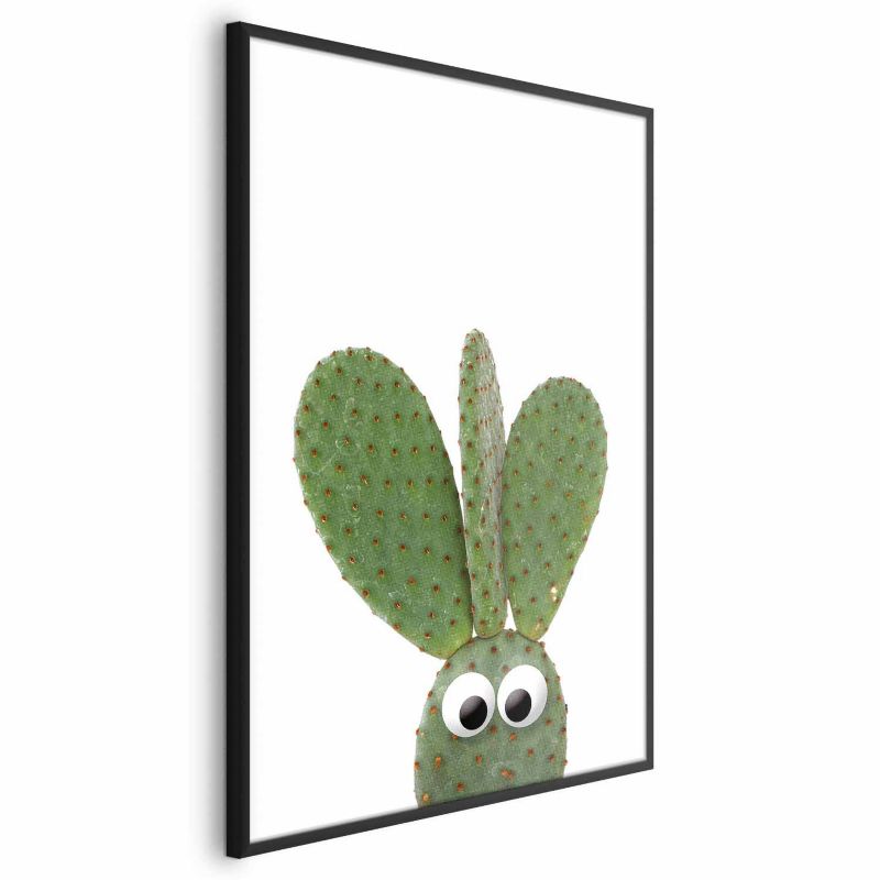 Plakat Artgeist Uszaty kaktus 21x30 cm z ramą czarną 1 szt