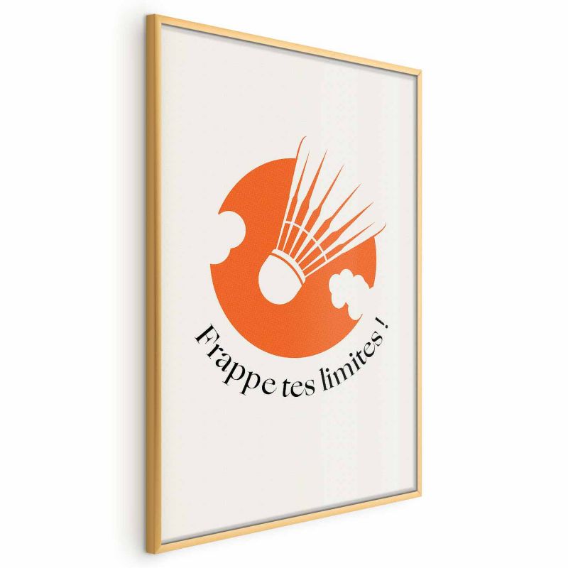 Plakat Artgeist Lotka na tle pomarańczu 40x60 cm z ramą złotą 1 szt