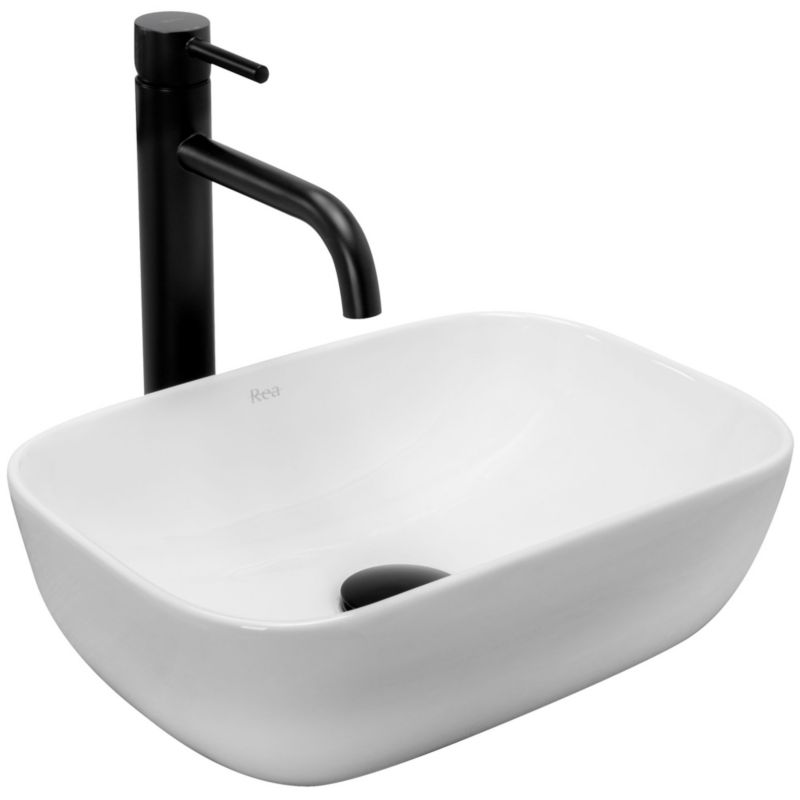 Umywalka Nablatowa Rea Belinda Mini Prostokątny Biały 36X25X11,5Cm 1 Szt