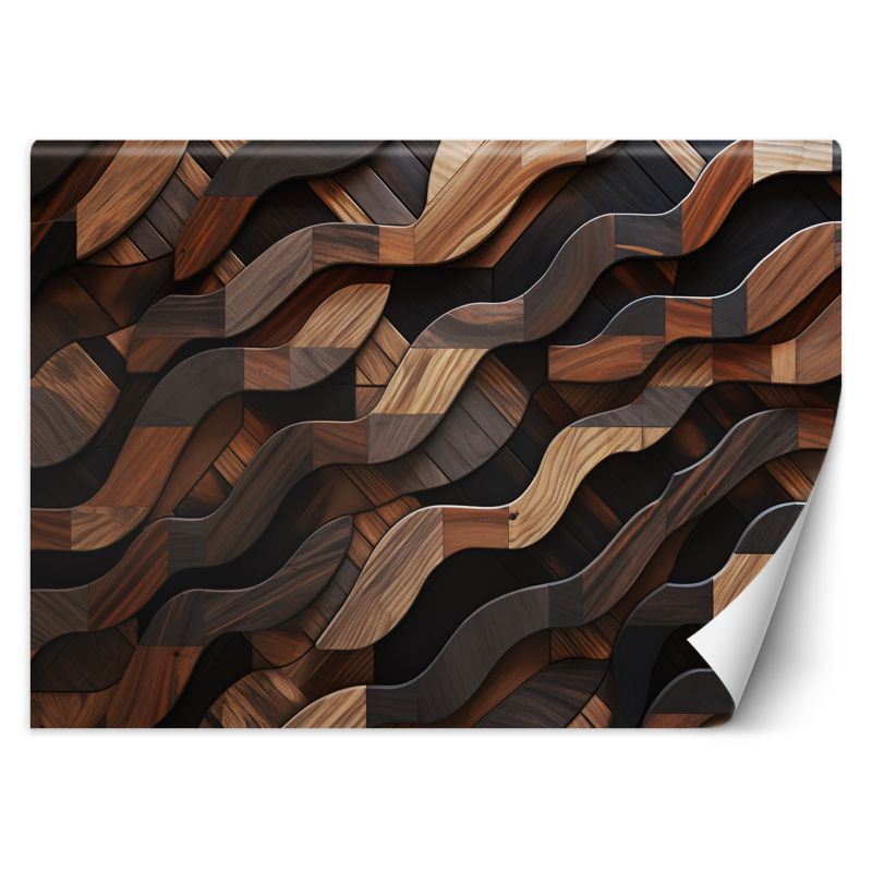 Fototapeta Feeby Brązowe fale abstrakcja 3D 254x184 1 szt