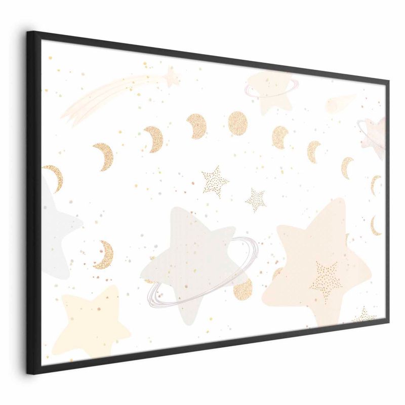 Plakat Artgeist Księżyc i gwiazdy 42x29,7 cm z ramą czarną 1 szt