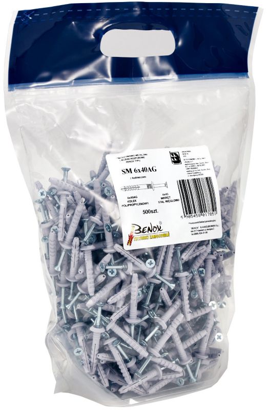 Kołek szybkiego montażu Benox A 6 x 40 mm jumbo pack 500 szt.
