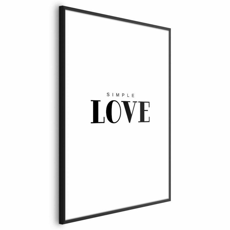 Plakat Artgeist Simple Love 60x90 cm z ramą czarną 1 szt