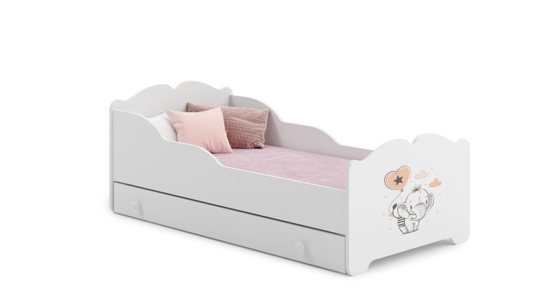 Łożko dziecięce Kobi ANNA z szufladą 160x80 Słonik 1 szt.