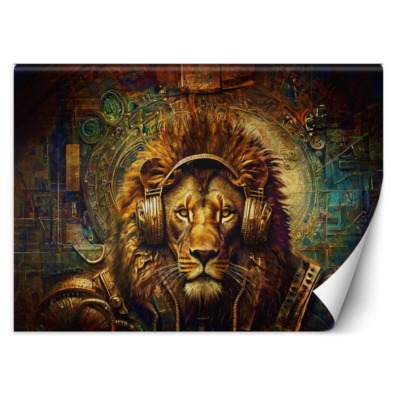 Fototapeta Feeby Złoty lew Abstrakcja 350x245 1 szt