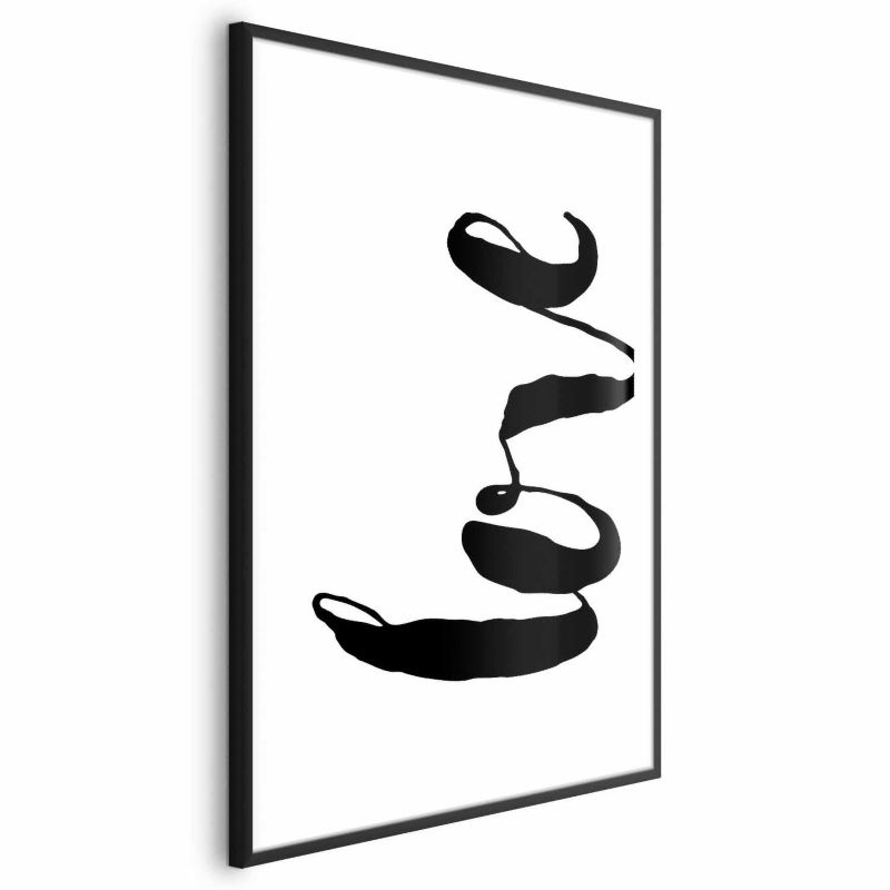 Plakat Artgeist Czarne Love 60x90 cm z ramą czarną 1 szt