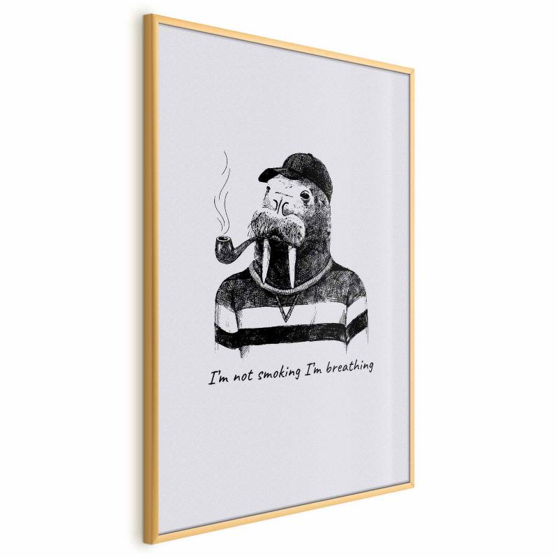 Plakat Artgeist Smoking 40x60 cm z ramą złotą 1 szt