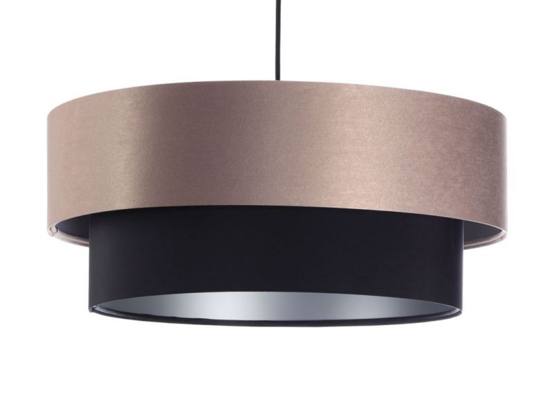Lampa Bps Koncept wisząca DOUBLE 60 czarna/beżowa 1 szt