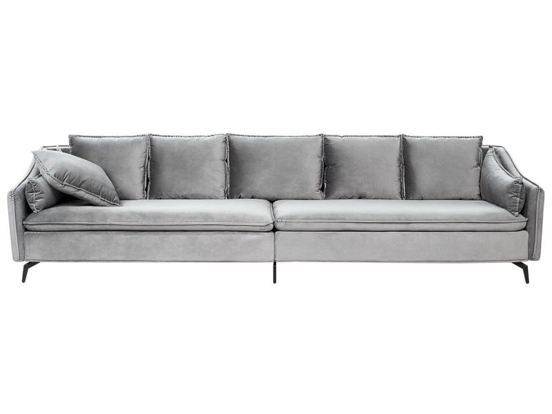 Sofa welurowa jasnoszara Aure 1 szt.
