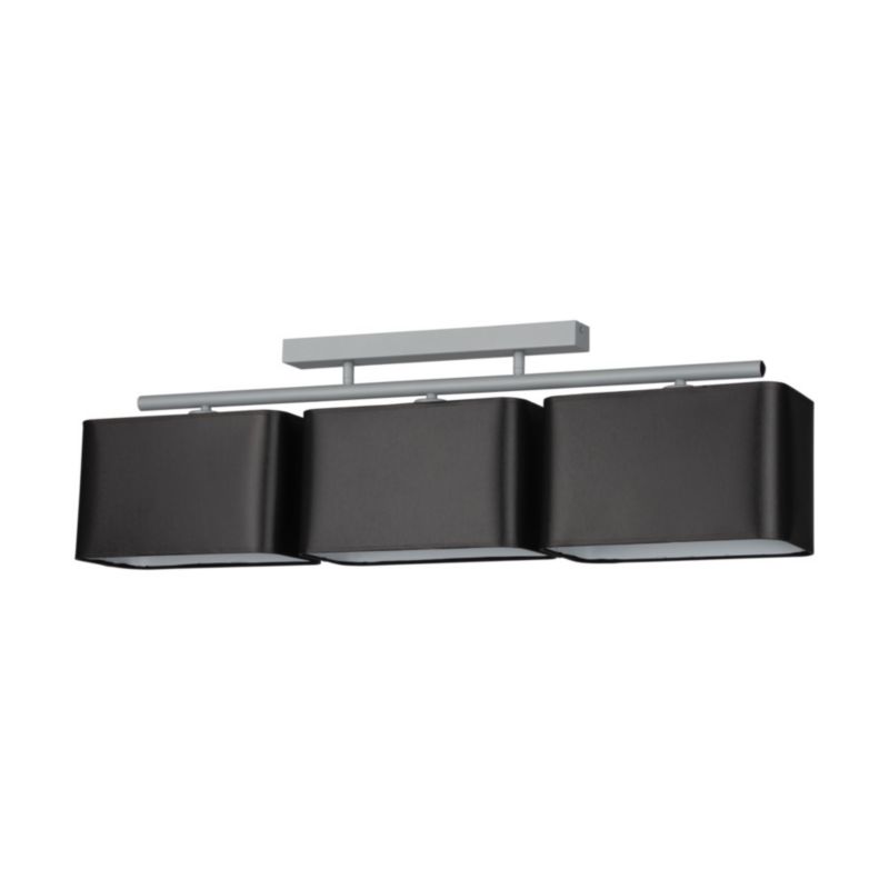 Lampa Sufitowa SPOT Light 3xE27 Max.25W Subtelne Połączenie Szarości i Czarnej Tkaniny, Polski Producent, 1 szt.
