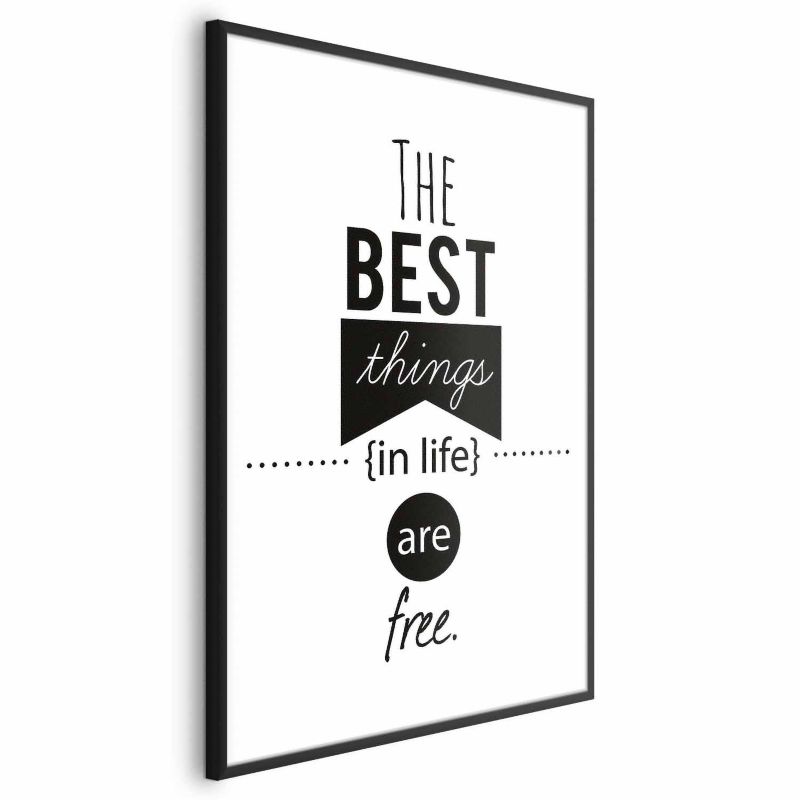 Plakat Artgeist Best things in life 40x60 cm z ramą czarną 1 szt