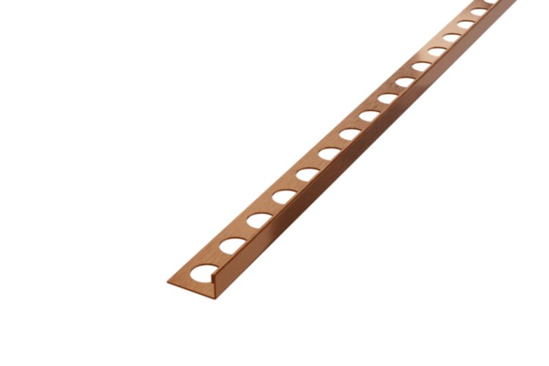 Profil licowy J Lambro miedziany matowy do płytek 1.2 cm x 270 cm 1 szt.