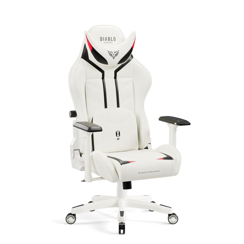 Fotel Gamingowy Obrotowy Diablo X-Ray 2.0 biało-czarny 1 szt