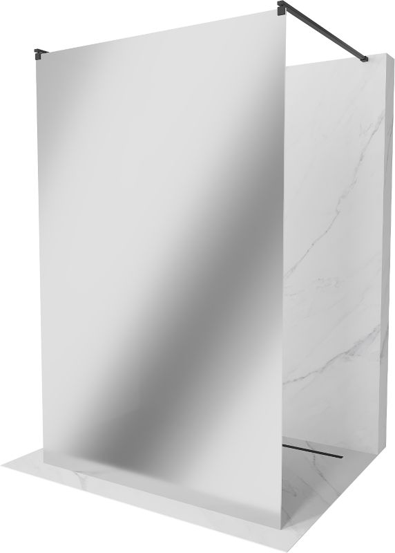 Ścianka prysznicowa Mexen Kioto czarna lustro 100 x 200 cm 800-100-002-70-50 1 szt.