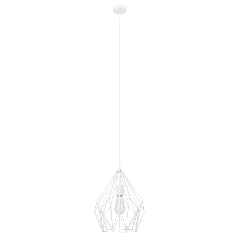 Lampa wisząca GoodHome Phobeto 1-punktowa E27 biała