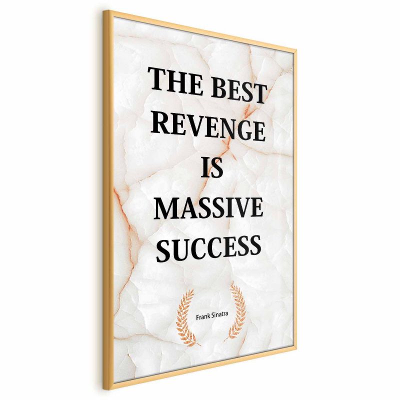 Plakat Artgeist Best Revenge 21x30 cm z ramą złotą 1 szt