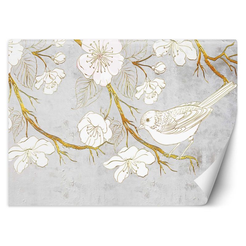 Fototapeta Feeby Ptak kwiaty natura 200x140 1 szt