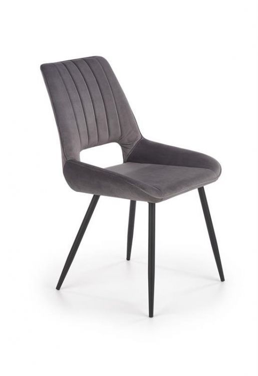 Krzesło Halmar tapicerowane K404 VELVET szare 1 szt
