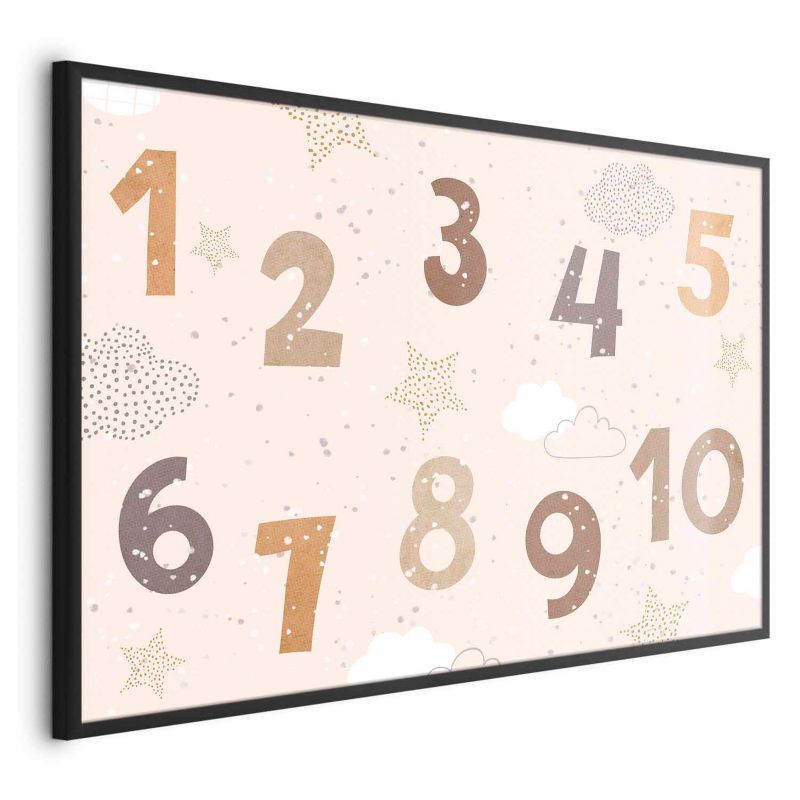 Plakat Artgeist Cyferki 90x60 cm z ramą czarną 1 szt