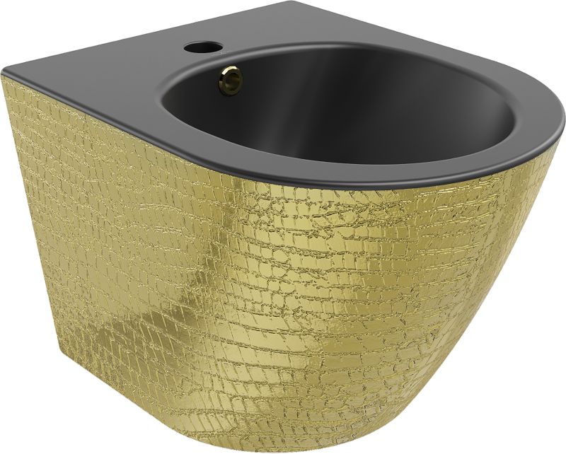 Bidet wiszący Mexen Lena czarny/złoty 48 cm 35224878 1 szt.
