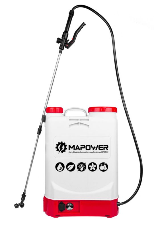 Opryskiwacz akumulatorowy MAPOWER plecakowy ogrodowy 16L 5.5Bar 1 szt.