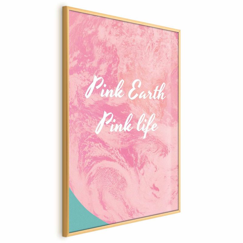 Plakat Artgeist Pink Earth 29,7x42 cm z ramą złotą 1 szt