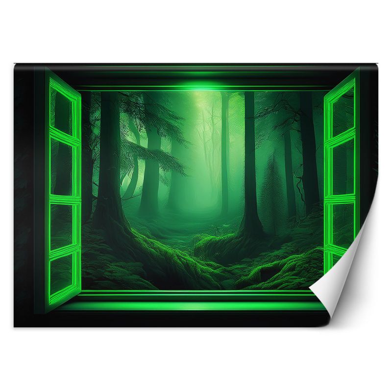 Fototapeta Feeby Widok z okna Zielony las 150x105 1 szt