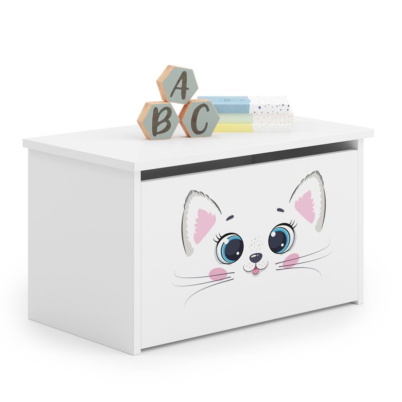 Skrzynia na zabawki Kobi Daria biała z nadrukiem Pink Cat 1 szt.