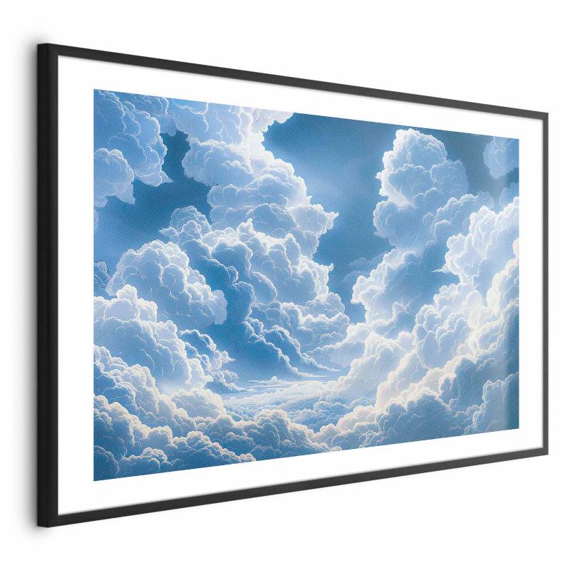 Plakat Artgeist Niebo i puchate chmury 30x21 cm z ramą czarną 1 szt