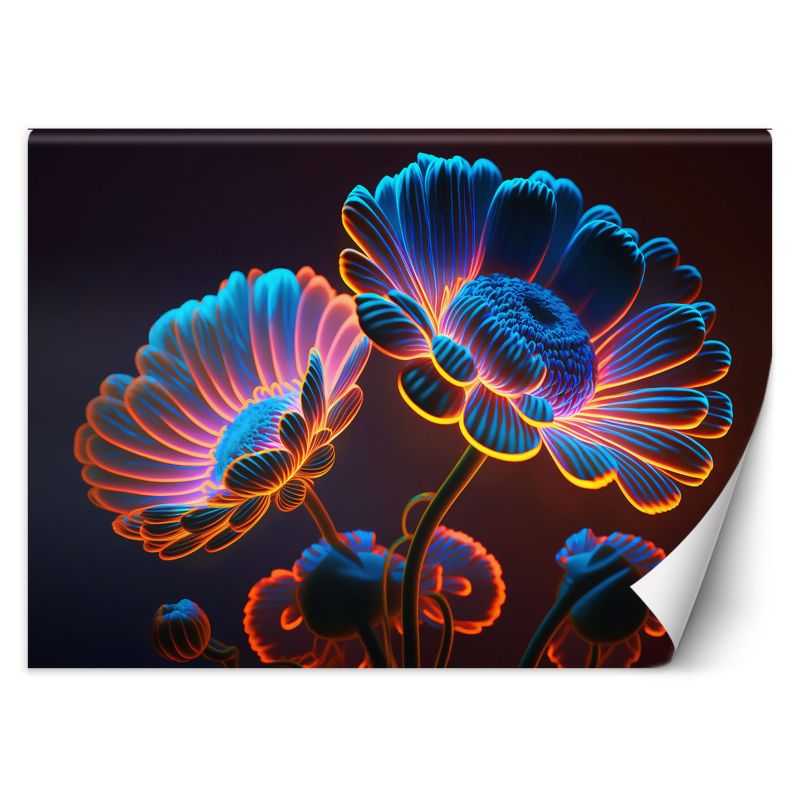 Fototapeta Feeby Neonowe kwiaty 200x140 1 szt