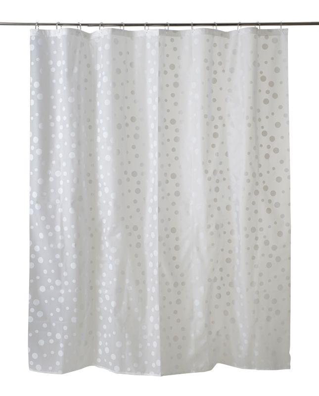 Zasłonka prysznicowa GoodHome Hiuchi 180 x 200 cm biała